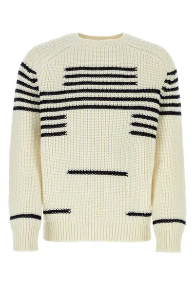 Loewe Ivory Wool Blend Sweater In White