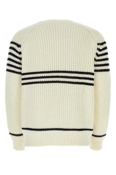 Loewe Ivory Wool Blend Sweater In White