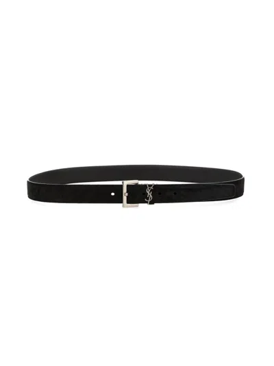 Saint Laurent Cassandras Belt In Black