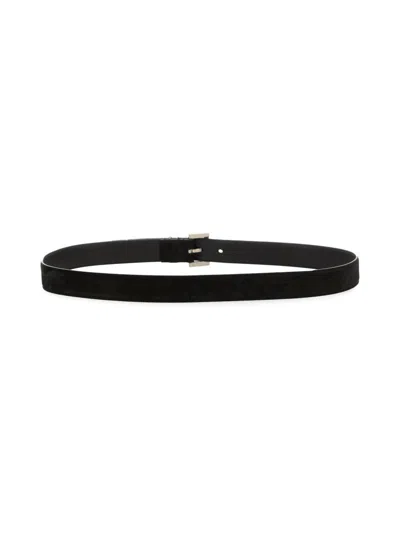 Saint Laurent Cassandras Belt In Black