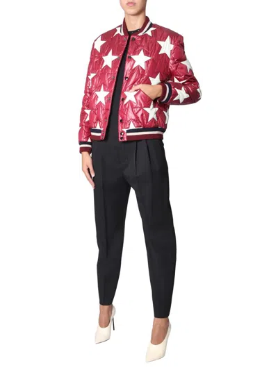 Saint Laurent "varsity" Jacket In Red