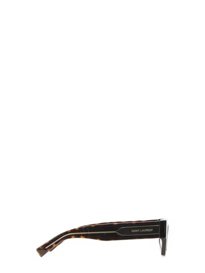Saint Laurent Eyewear Rectangular Frame Sunglasses In Brown