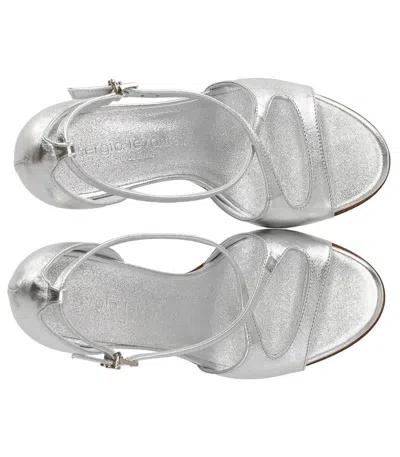 Sergio Levantesi Honey Silver Heeled Sandal In Animal Print