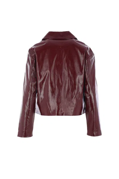 Self-portrait Faux Leather Jacket In Animal Print