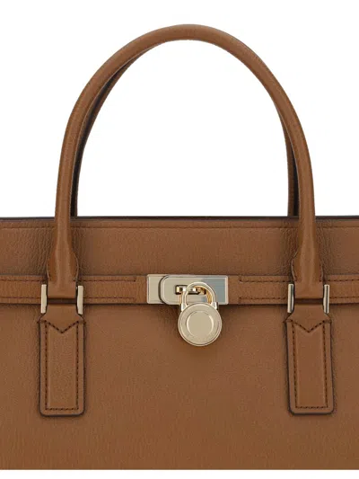 Michael Kors Leather Shoulder Bag In Brown