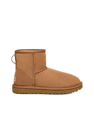 Ugg Mini Classic Ii Beige Pull-on Boots In Suede Woman In Neutral