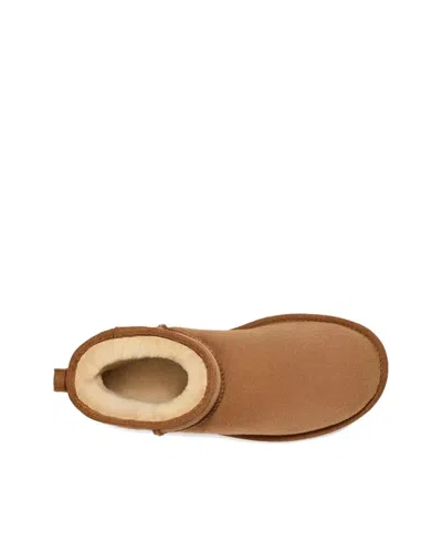 Ugg Mini Classic Ii Beige Pull-on Boots In Suede Woman In Neutral