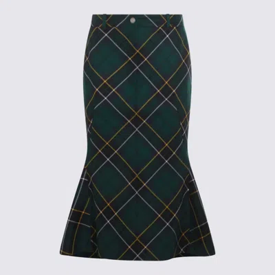 Alexander Mcqueen Alexander Mc Queen Flared Skirt In Wool Tartan