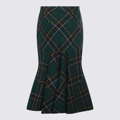 Alexander Mcqueen Alexander Mc Queen Flared Skirt In Wool Tartan