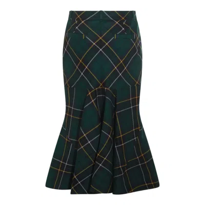Alexander Mcqueen Alexander Mc Queen Flared Skirt In Wool Tartan