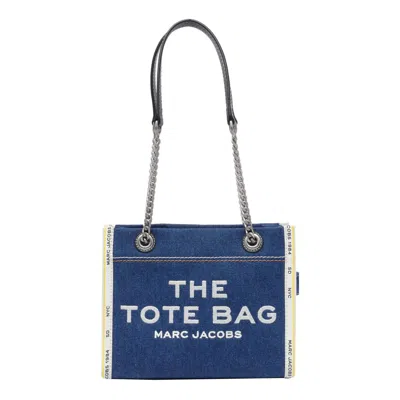 Marc Jacobs The Denim Chain Medium Tote Bag In Gold