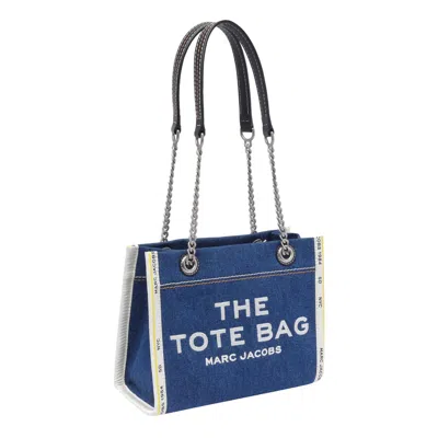 Marc Jacobs The Denim Chain Medium Tote Bag In Gold