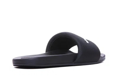 Alexander Wang Logo Print Textured Fabric Slides Blue