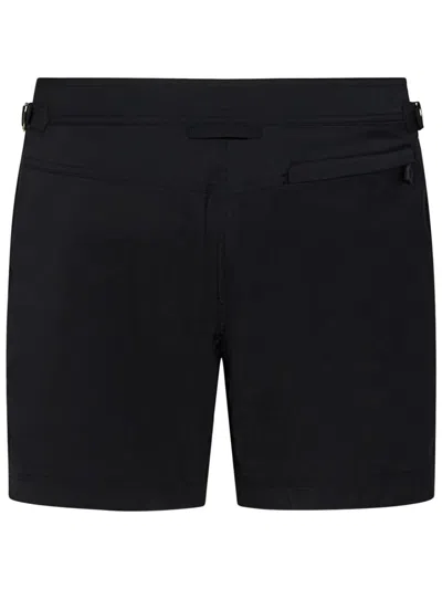 Tom Ford Black Swimsuit With Buckle On The Front In Tech Fabric Man