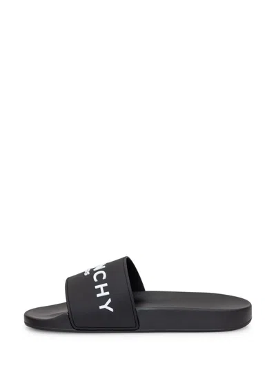 Givenchy Man Sandals Black Size 8 Thermoplastic Polyurethane