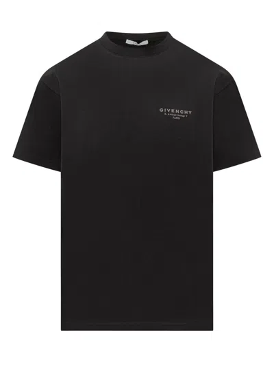 Givenchy Cotton T-shirt With Stamp Print Clothing In Black