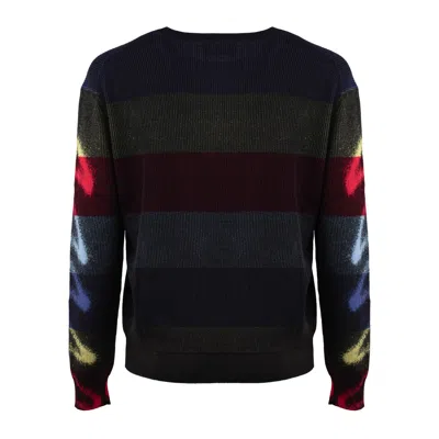 Paul Smith Multicolor Striped Cotton Crewneck Sweater In Multi