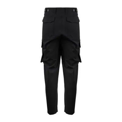 Department Five Department 5 Fleet Cool Wool Cargo Pants Navy Blue In Black
