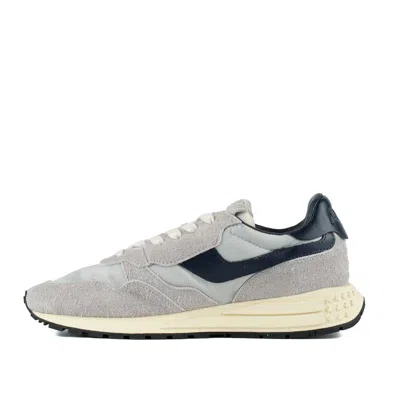 Autry Gray Suede And Nylon Reelwind Low Sneakers And Space In Multi