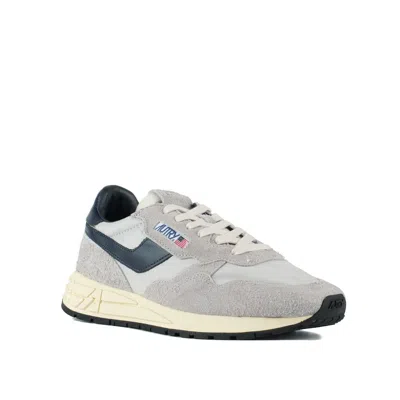 Autry Gray Suede And Nylon Reelwind Low Sneakers And Space In Multi