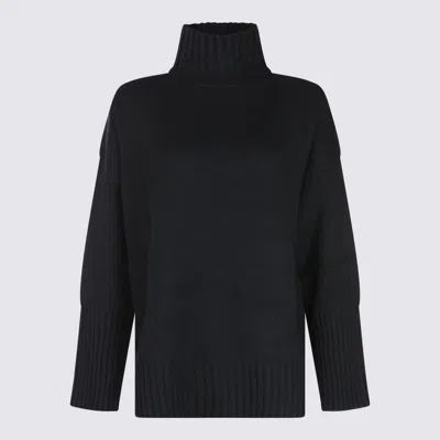 Antonelli Turtleneck Long Sleeve Sweater In Black
