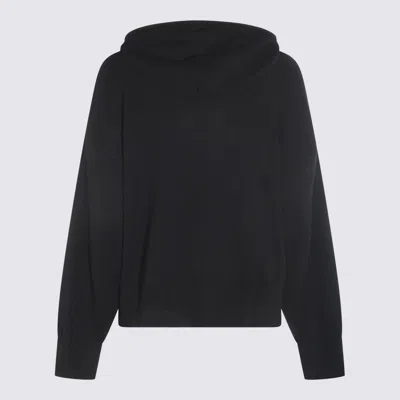 Antonelli Hooded Knitted Sweater In Black