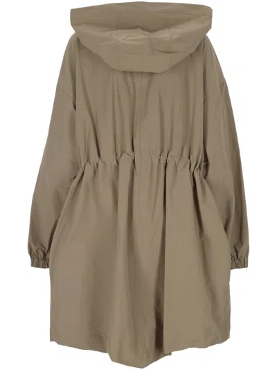 Aniye By Willow Drawstring Hooded Parka In Brown