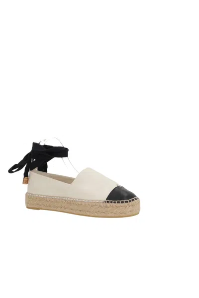 Tory Burch 20mm Cap-toe Leather Espadrilles In White