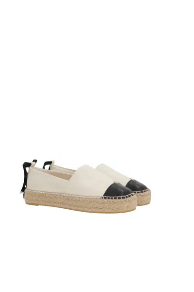 Tory Burch 20mm Cap-toe Leather Espadrilles In White