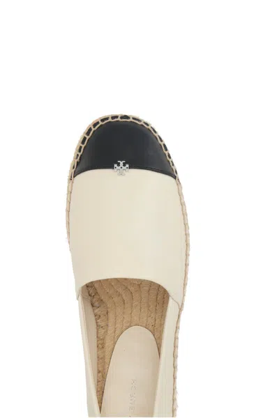 Tory Burch 20mm Cap-toe Leather Espadrilles In White