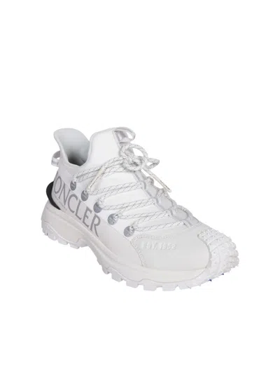 Moncler White Nylon Sneakers In White