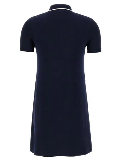 Valentino Cherryfic Polo Collar Dress In Blue