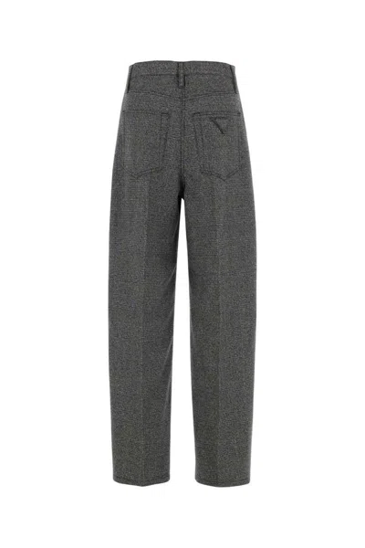 Prada Glencheck Pant Textured Fabric In Gray