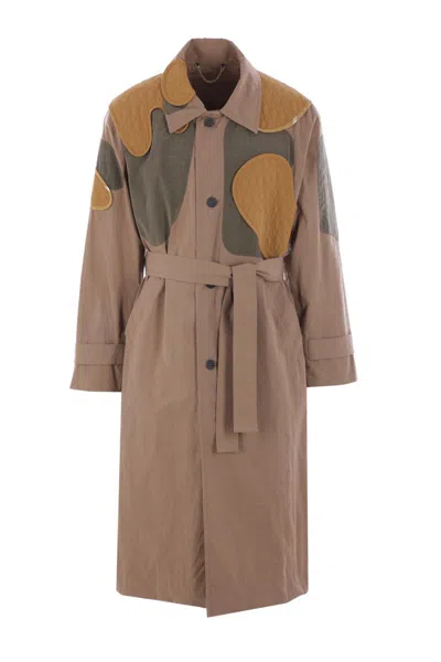 Craig Green Beige Utility Patch Trench Coat In Brown