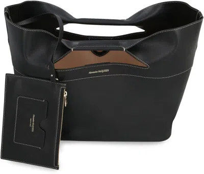 Alexander Mcqueen Logo-print Tote Bag In Black
