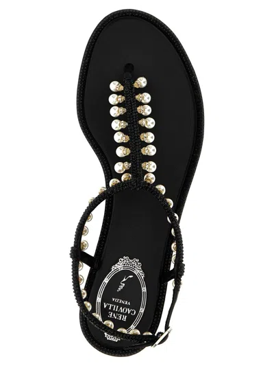 René Caovilla Rene Caovilla Diana Pearls Sandals In Black