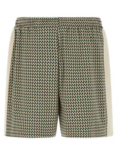 Wales Bonner 'dynamic Patterned Side Stripe Elastic Waistband Shorts' In Multi