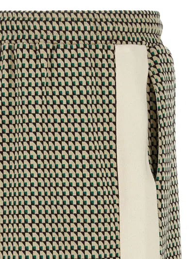 Wales Bonner 'dynamic Patterned Side Stripe Elastic Waistband Shorts' In Multi