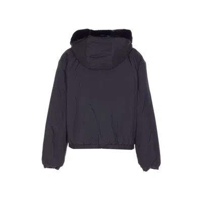 Moose Knuckles Down Jacket With Hooded Elasticated Cuffs In Black