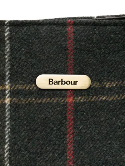Barbour Turnberry Tote Bag In Wool Blend With Check Pattern In Pink