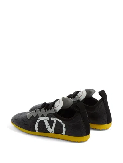 Valentino Garavani Valentino Chromathon Leather Sneaker In Black
