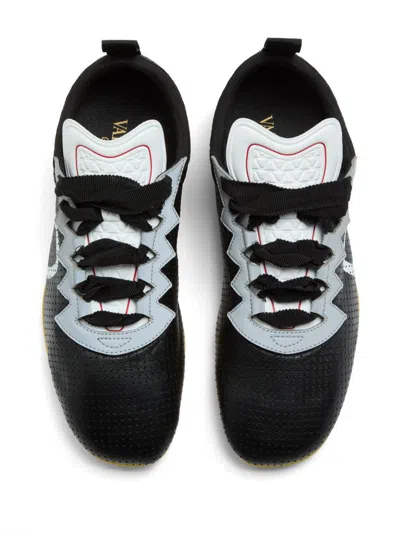 Valentino Garavani Valentino Chromathon Leather Sneaker In Black