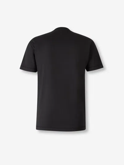 Stone Island Sage Green Cotton Jersey T-shirts In Black