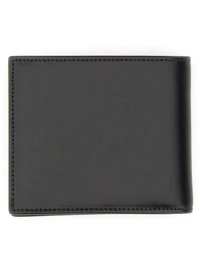 Saint Laurent Tiny Cassandre East/west Wallet In Black