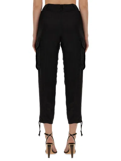 Aspesi Regular Fit Cargo Pants With Adjustable Hems And Side Pockets In Black