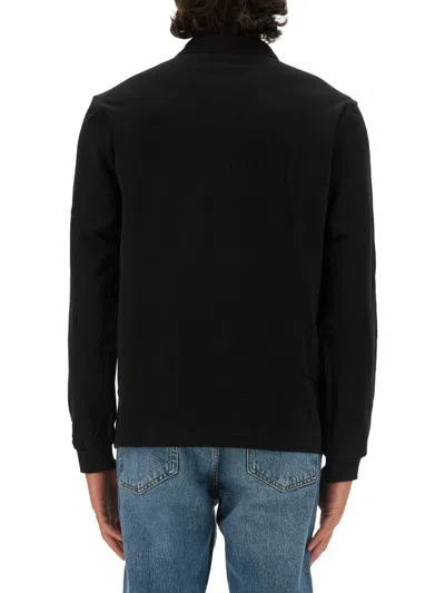 Lacoste Black Piqué Polo Shirt In Black