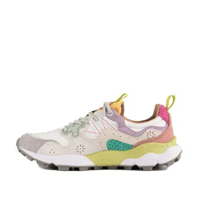 Flower Mountain Yamano 3 Light Lilac And White Suede And Nylon Sneakers In Multi