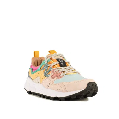 Flower Mountain Yamano 3 Sneakers In Suede And Nylon Rose And Light Violet In Multi