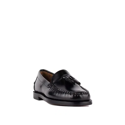 Sebago Will Brown Burgundy Leather Loafers In Black
