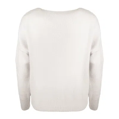 Base Pearl Gray Alpaca Sweater In White